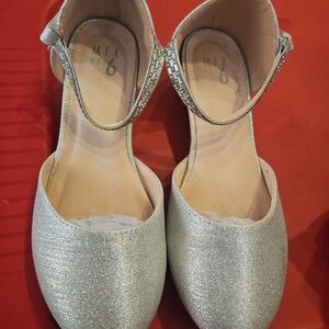 No. 6 Silver Glitter Heels